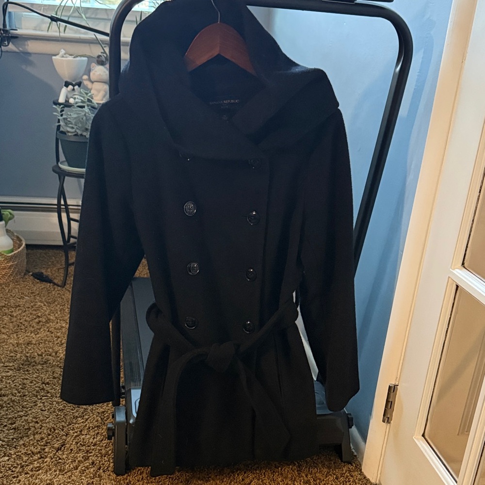 Banana Republic Classic Black Coat